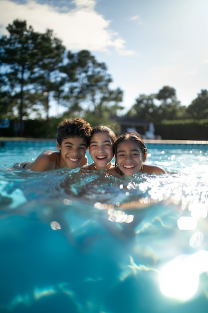 Young people relaxing together