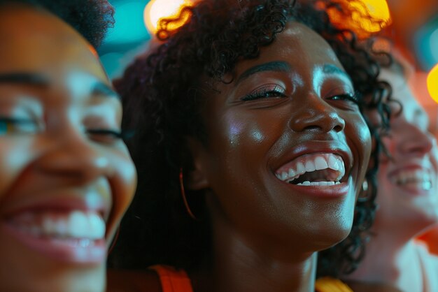 Young people relaxing together