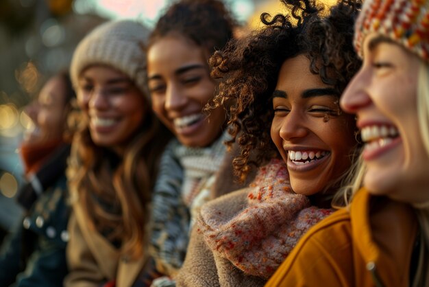 Young people relaxing together