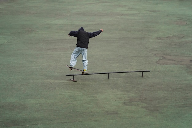 Young people skateboarding in japan