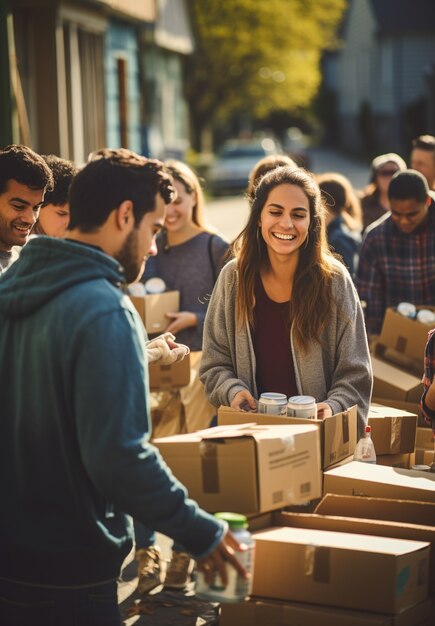 Young people trading goods and getting involved in the community