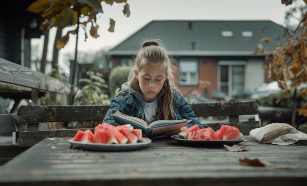 Young people with fresh watermelon