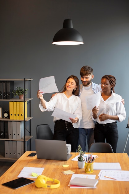 Young people working together in a startup company