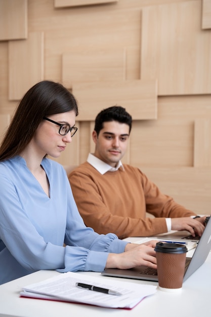 Young person during intership