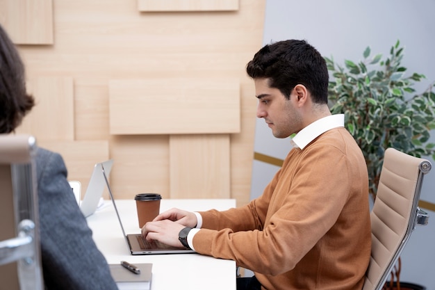 Young person during intership