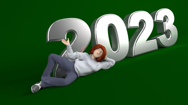 Young Person presenting new year 2023