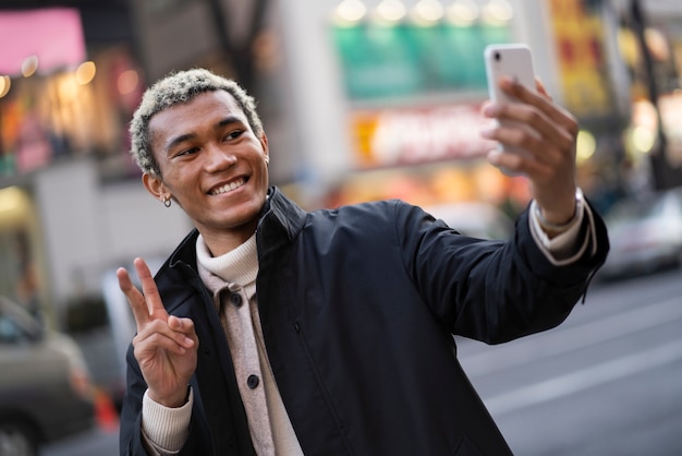 Young person traveling through japan