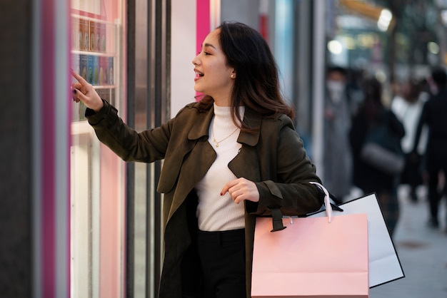 Free Photo young person traveling through japan