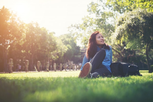 young smiling relaxing beautiful beauty