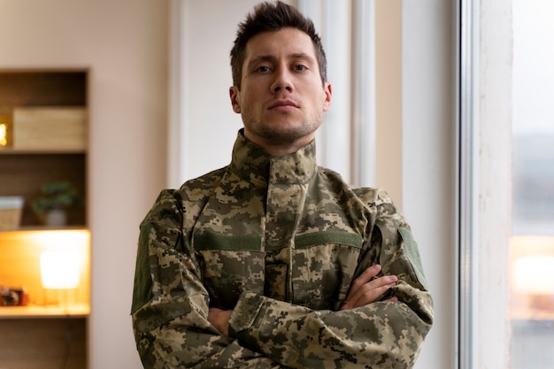 Young soldier affected by ptsd effect