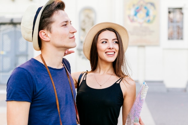 Young tourist couple