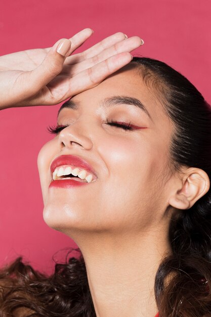 Young vibrant woman portrait