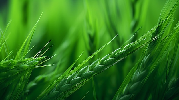 Free photo young wheat on a green field