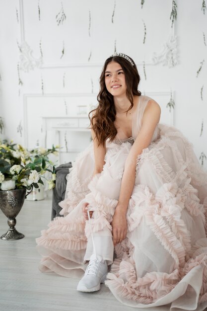 Young woman celebrating her quinceanera