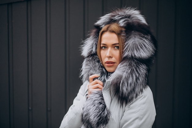 Free Photo young woman demonstrating upper cloths