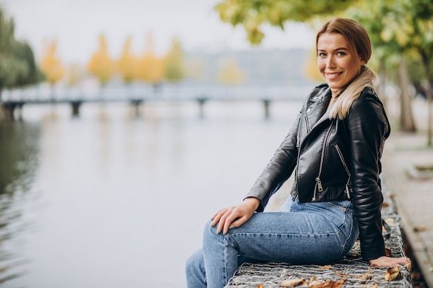 Free photo young woman demonstrating upper cloths