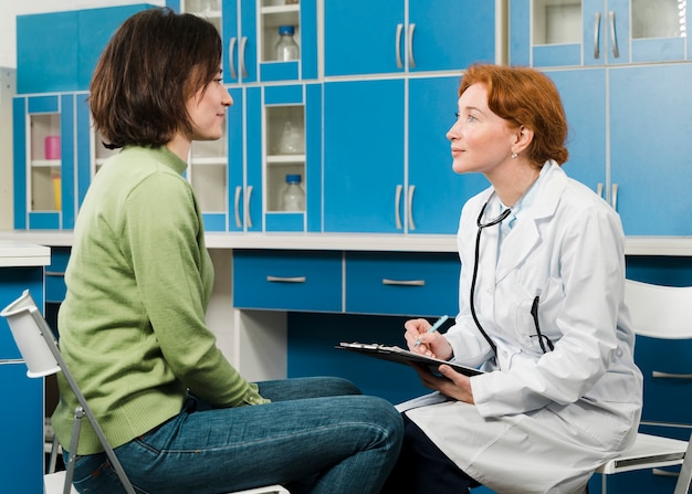 Young woman at doctor's office