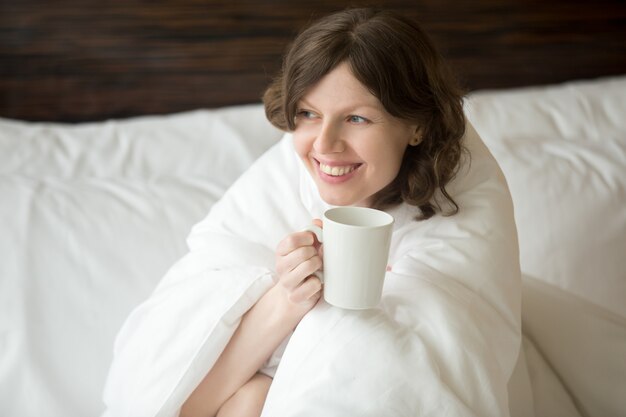 Young woman enjoying her morning