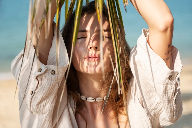 Young woman enjoying summertime