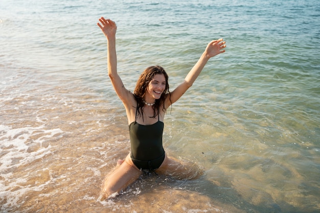 Young woman enjoying summertime