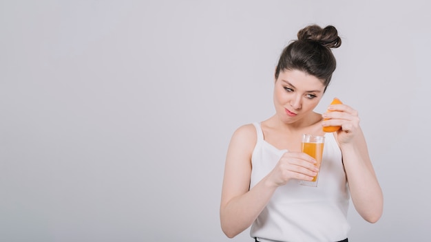 Young woman having a healthy meal