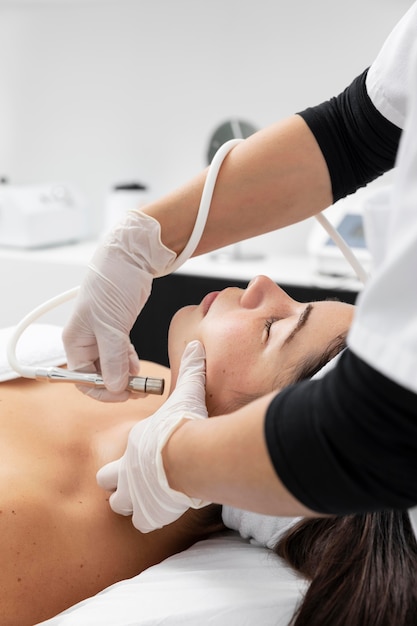 Young woman having a skincare treatment