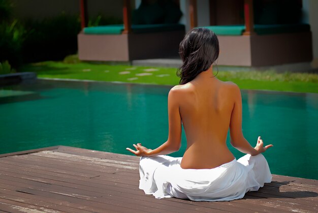 Young woman meditating