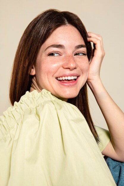 Young woman portrait close up