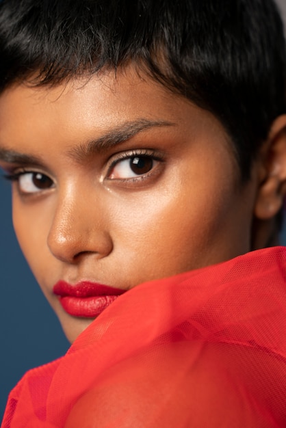 Young woman portrait close up