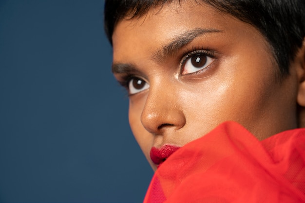 Young woman portrait close up