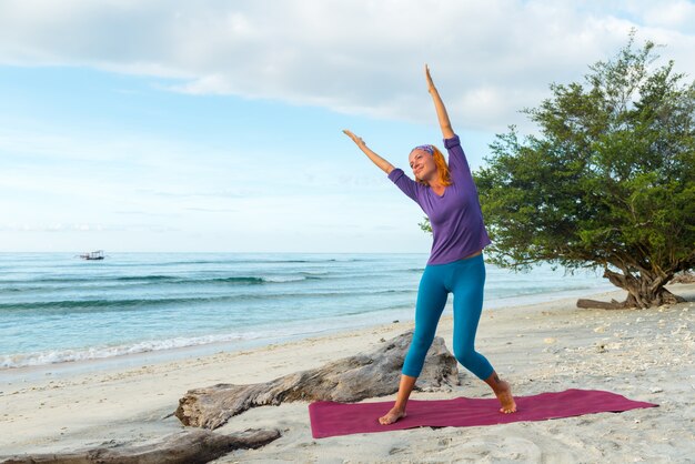 Young woman practicing yoga