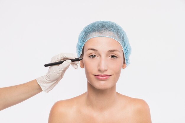 Young woman preparing for injection 