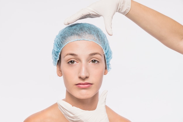 Free Photo young woman preparing for medical injection