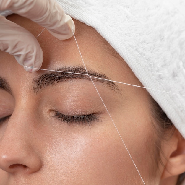 Young woman relaxing at a beauty salon