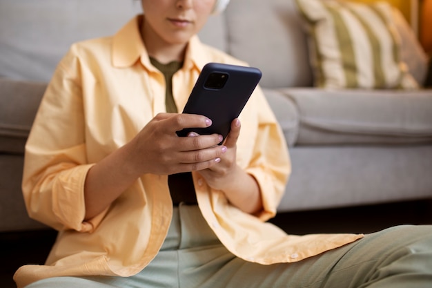 Young woman using smartphone