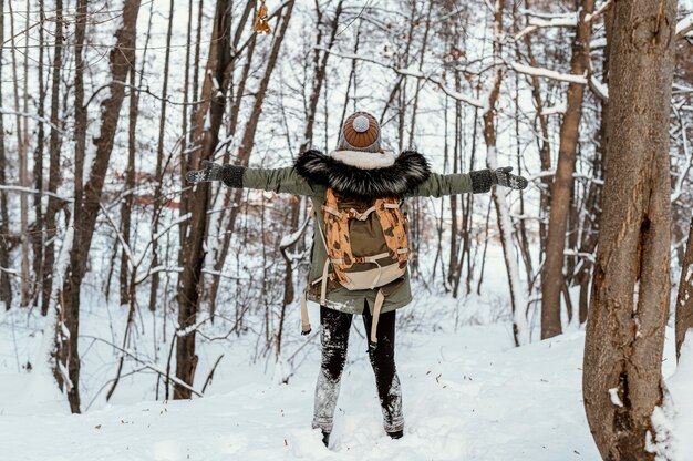 Young woman on winter day