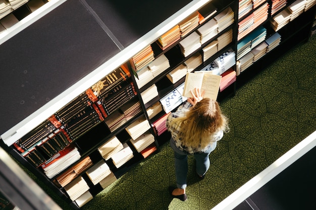 Youngster woman with book