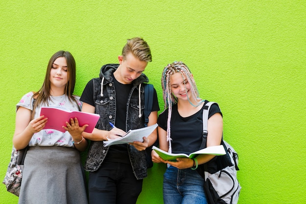 Free Photo youngsters enjoying studies