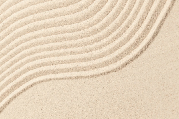 Zen sand wave textured background in health and wellness concept