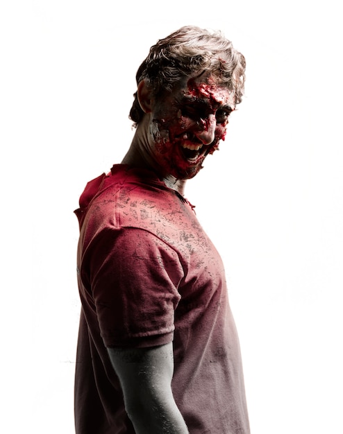 Free Photo zombie side with dark face