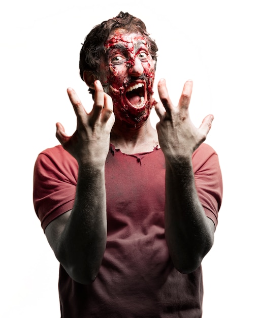 Free photo zombie with open mouth