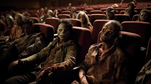 Zombies in movie theater