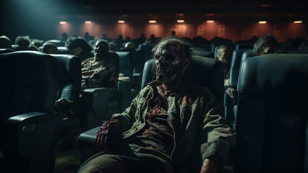 Zombies in movie theater