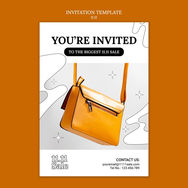 11.11 flash sale invitation template