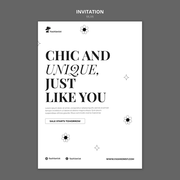 11.11 flash sale invitation template