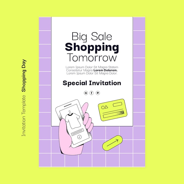 Free PSD 11.11 flash sale invitation template