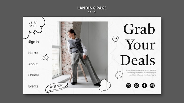 Free PSD 11.11 flash sale landing page template