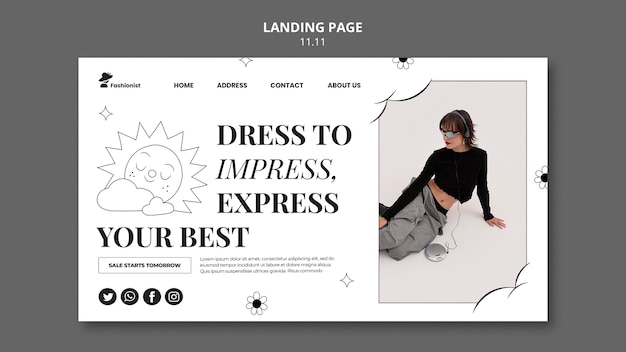 Free PSD 11.11 flash sale landing page  template