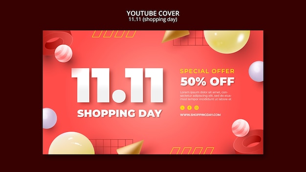 11.11 flash sale youtube cover template