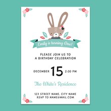 First birthday invitations